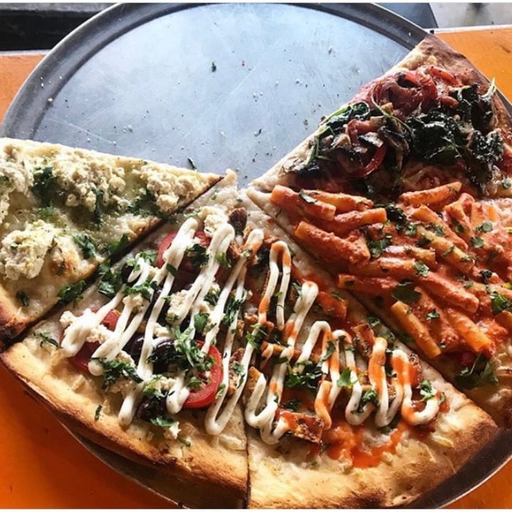 review photo of Mora Pizza Vegan Slices shared by @cyiamvegan on 23 Apr 2020 - review