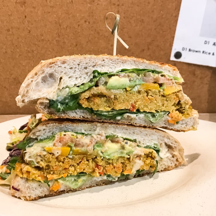 photo of The Wholefood Kitchen Ciabatta with lentil burger shared by @sweetveganneko on  22 May 2018 - review