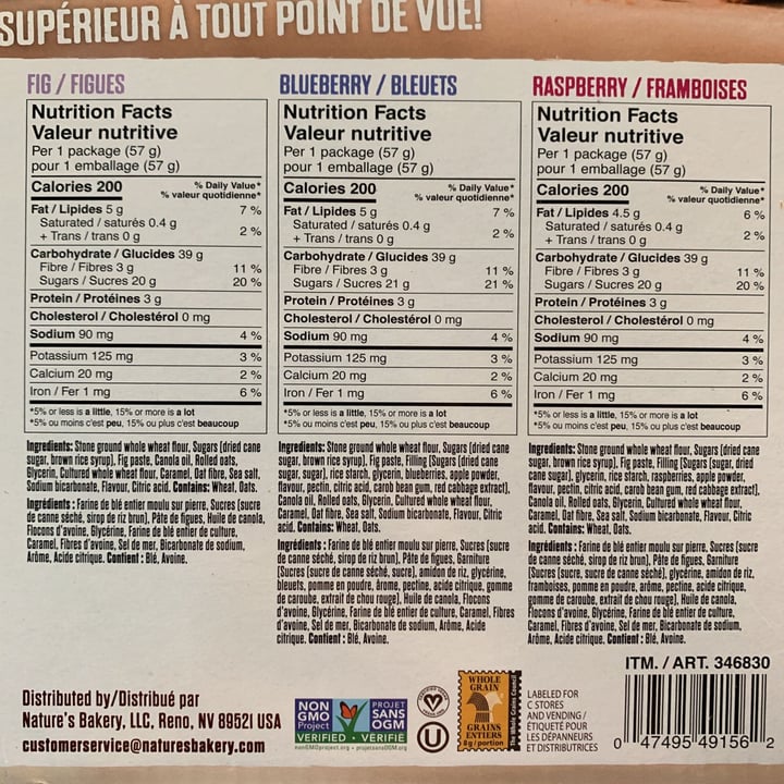 photo of Nature's Bakery Whole Wheat Fig Bars - Blueberry shared by @lifeinabundance on  30 Jul 2019 - review