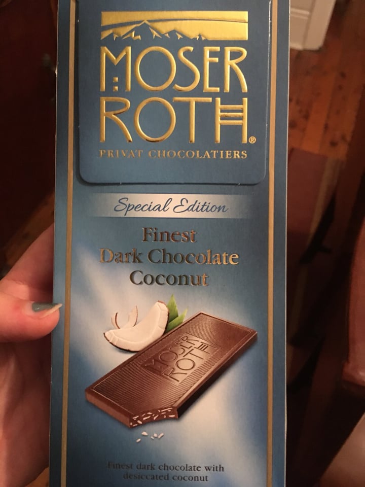 review photo of Moser Roth Moser Roth dark chocolate coconut shared by @raena on 03 Apr 2020 - review