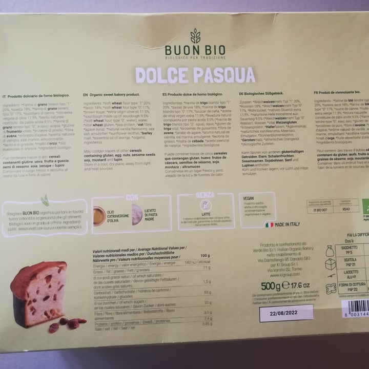 photo of Buon Bio Dolce Pasqua shared by @martiabc on  15 Apr 2022 - review