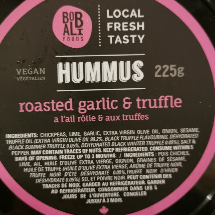 review photo of BobAli Foods Hummus - Roasted Garlic & Truffle shared by @michela16 on 20 Mar 2021 - review