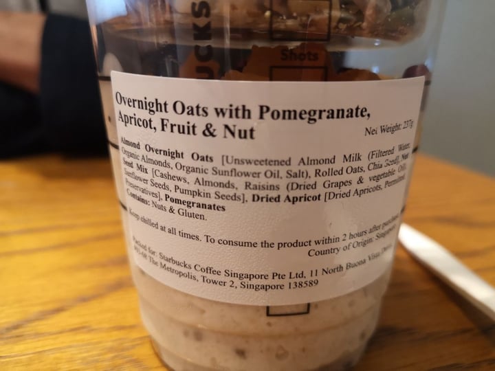 photo of Starbucks Overnight Oats (Vegan) shared by @charlenelee77 on  19 Jan 2020 - review