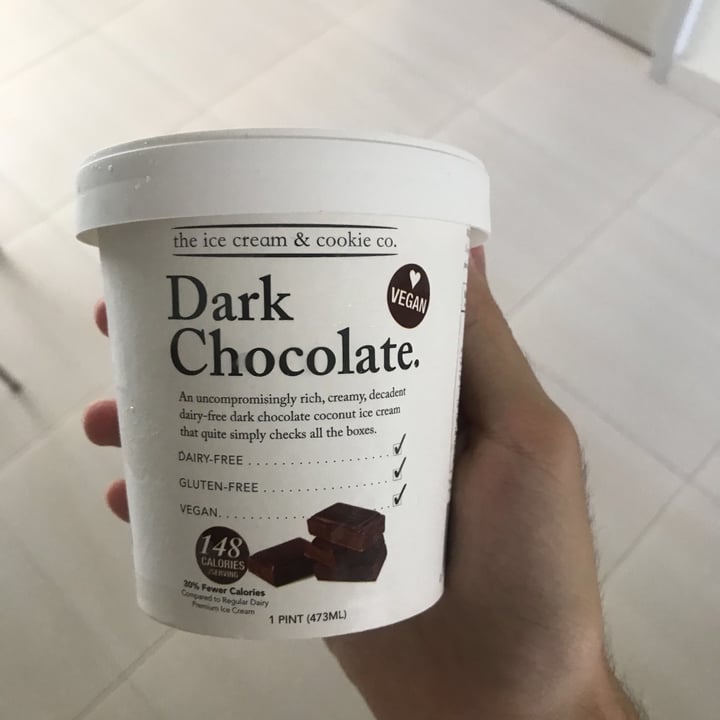 photo of The Ice Cream & Cookie Co Vegan Dark Chocolate Ice Cream shared by @collout on  04 Apr 2020 - review