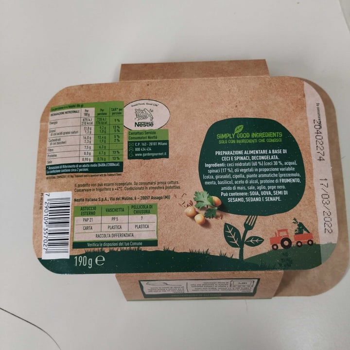 review photo of Garden Gourmet Falafel con ceci e spinaci shared by @poldo1 on 27 Feb 2022 - review
