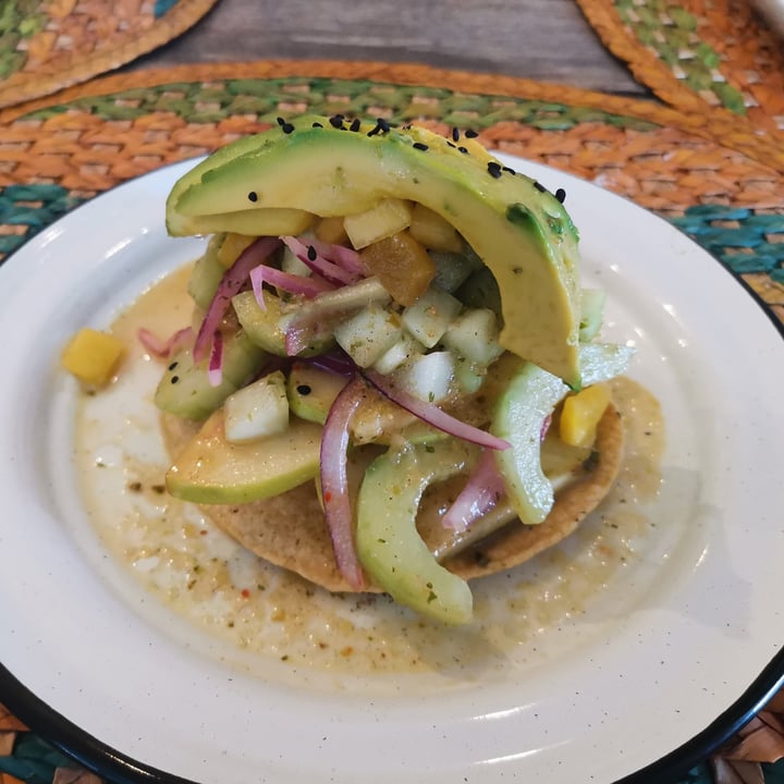 photo of El Zanca Fonda del Mar Chapultepec Tostada de aguachile de manzana shared by @malbaruelas on  23 May 2021 - review