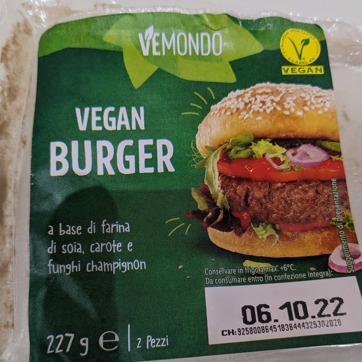 photo of Vemondo  Vegan Burger shared by @lelina on  03 Oct 2022 - review