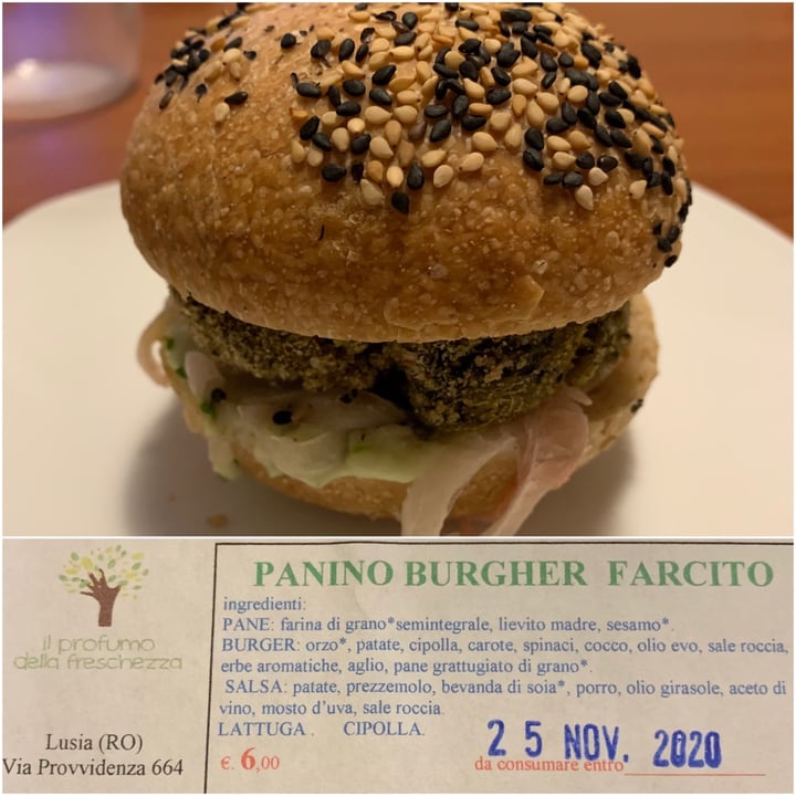 photo of Il Profumo Della Freschezza Panino Burger Farcito shared by @aleglass on  23 Nov 2020 - review