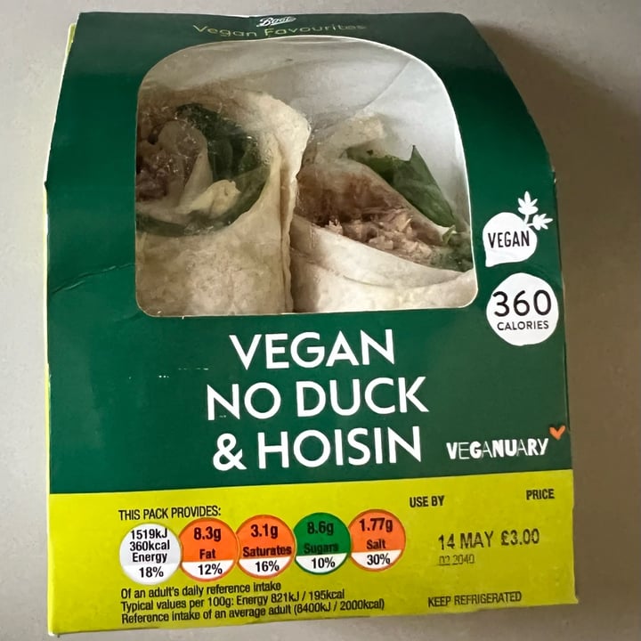 review photo of Boots Vegan No Duck & Hoisin shared by @aryan26 on 14 May 2022 - review