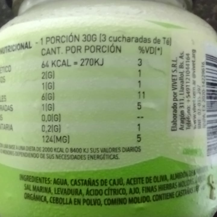 review photo of Vívet Crema de Cajú Finas Hierbas shared by @jazminnnn on 25 Nov 2021 - review