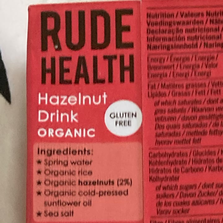 photo of Rude health Hazelnut Milk shared by @fulfilling on  22 Apr 2022 - review