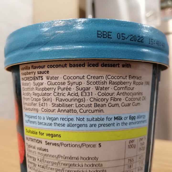 photo of Plant Kitchen (M&S) Raspberry Ripple Ice Cream shared by @moralcompassion4all on  25 Dec 2020 - review