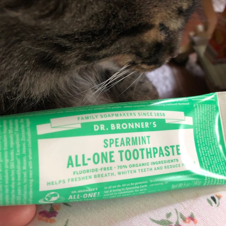 photo of Dr. Bronner's Toothpaste  spearmint shared by @allycat38 on  02 Oct 2021 - review
