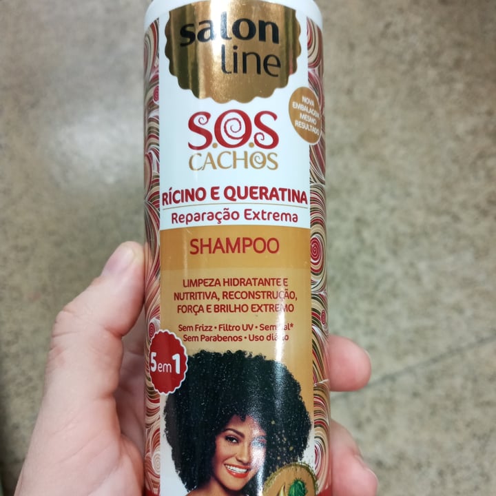 photo of Salon line Shampoo de rícino e queratina shared by @analuciaoeiras on  07 Jun 2022 - review