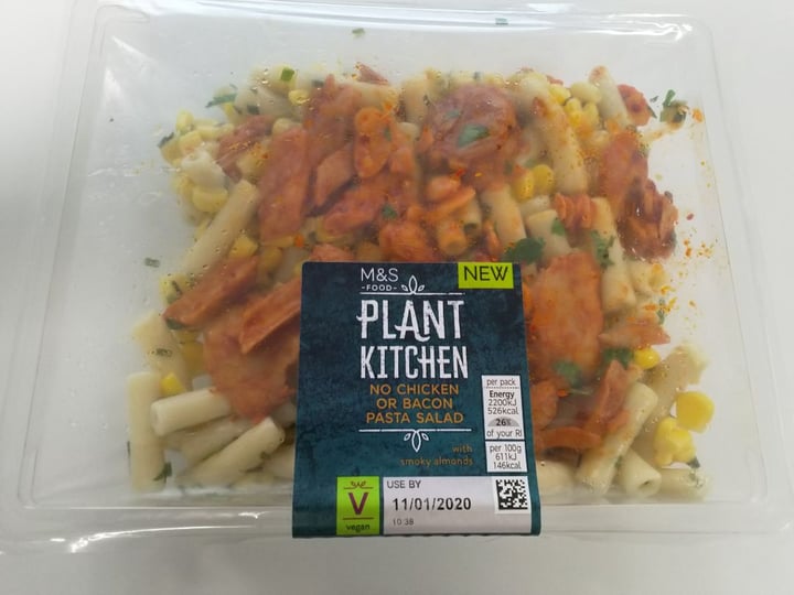 photo of Plant Kitchen (M&S) No Chicken or Bacon Pasta Salad shared by @matthewingate on  09 Jan 2020 - review