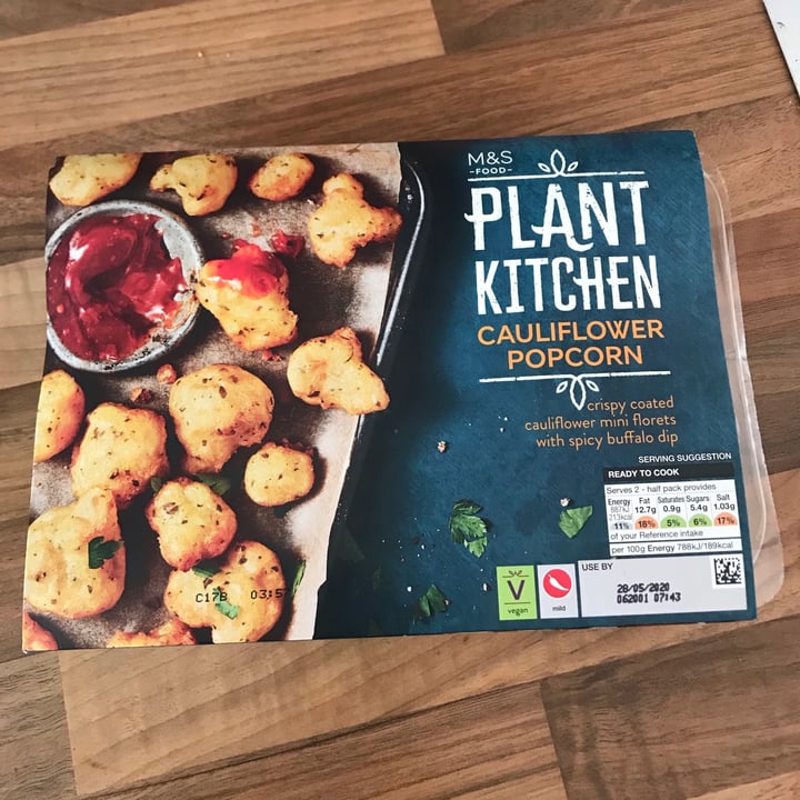 photo of Plant Kitchen (M&S) Cauliflower Popcorn shared by @vegansuttonmama on  23 May 2020 - review