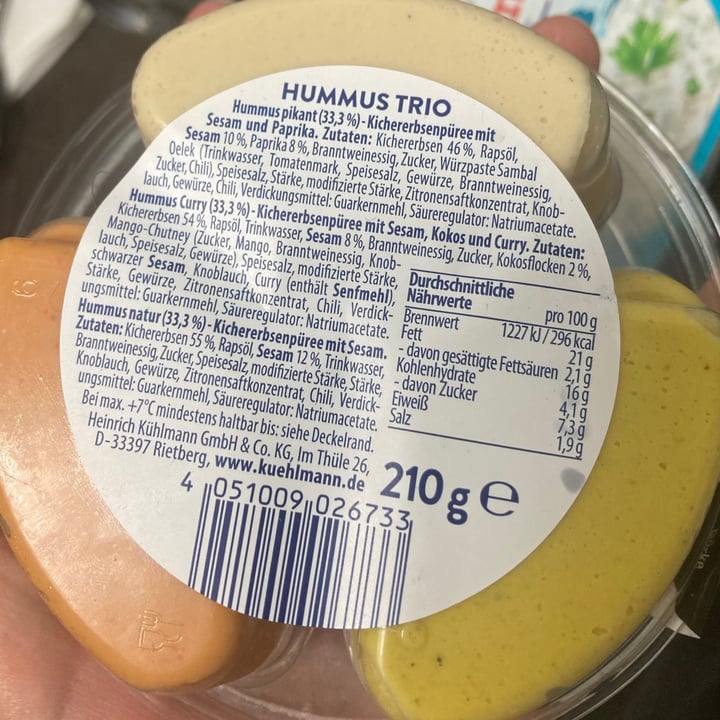 photo of Kühlmann Humus Trio shared by @tinepepino on  19 Aug 2021 - review