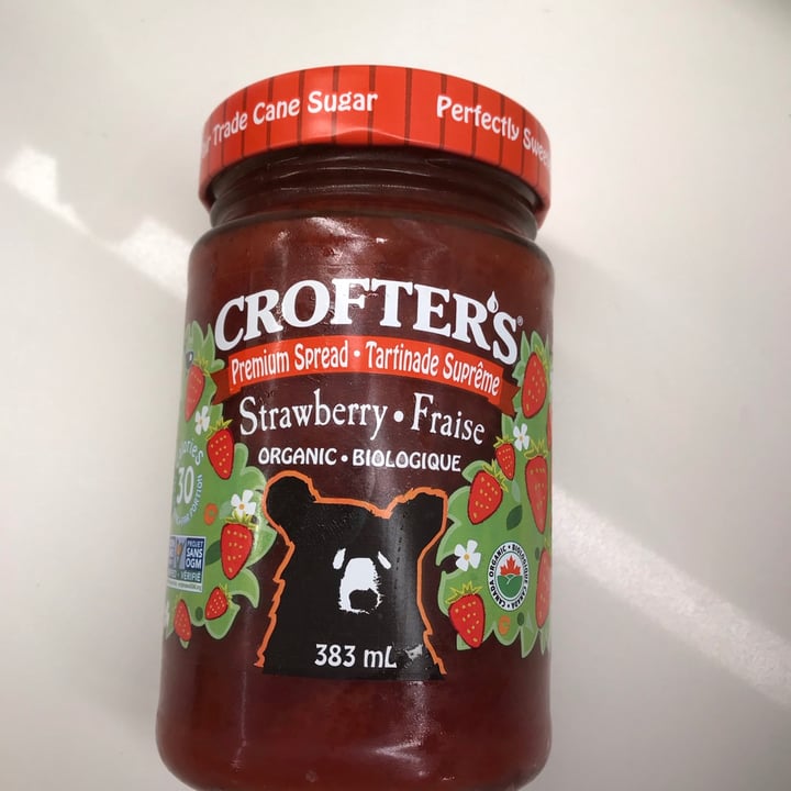 photo of Crofter’s Organic Strawberry Spread shared by @veganvanman on  01 Nov 2020 - review
