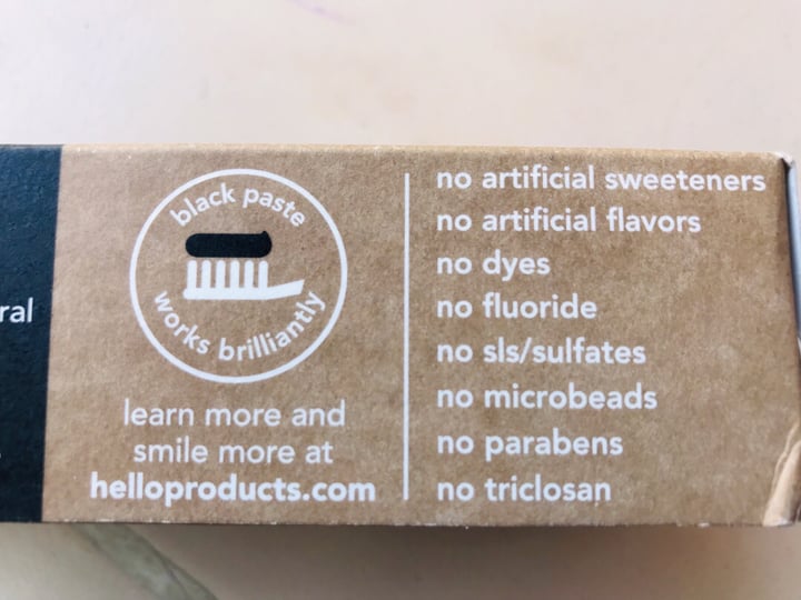 photo of Hello Fluoride free whitening toothpaste shared by @vegantaylorjohnson on  07 Jan 2019 - review