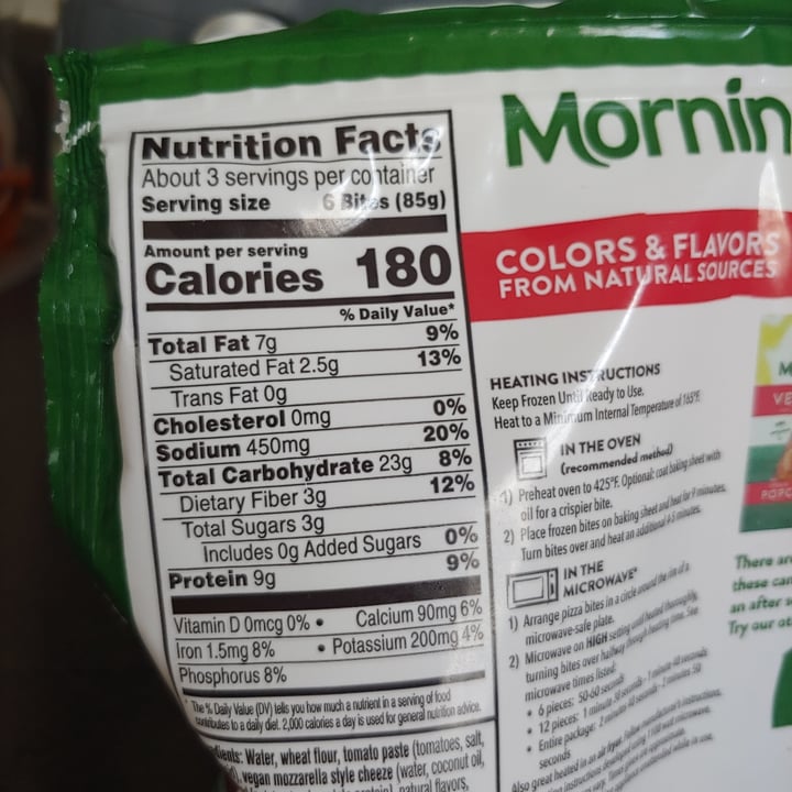 review photo of MorningStar Farms Veggitizers Veggie Pepperoni Pizza Bites shared by @vecanter on 09 Jul 2020 - review