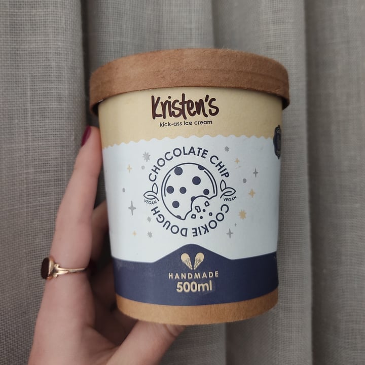 photo of Kristen's Kickass Ice cream Chocolate Chip Cookie Dough Vegan Ice Cream Tub shared by @anxietea on  25 May 2022 - review