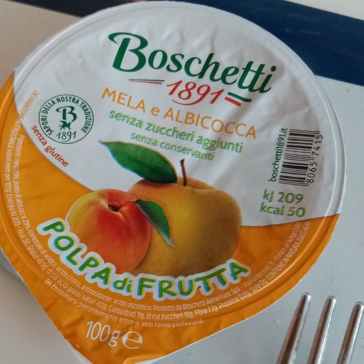 photo of Boschetti 1891 polpa di frutta alla mela e albicocca shared by @valeveg75 on  17 Jun 2022 - review