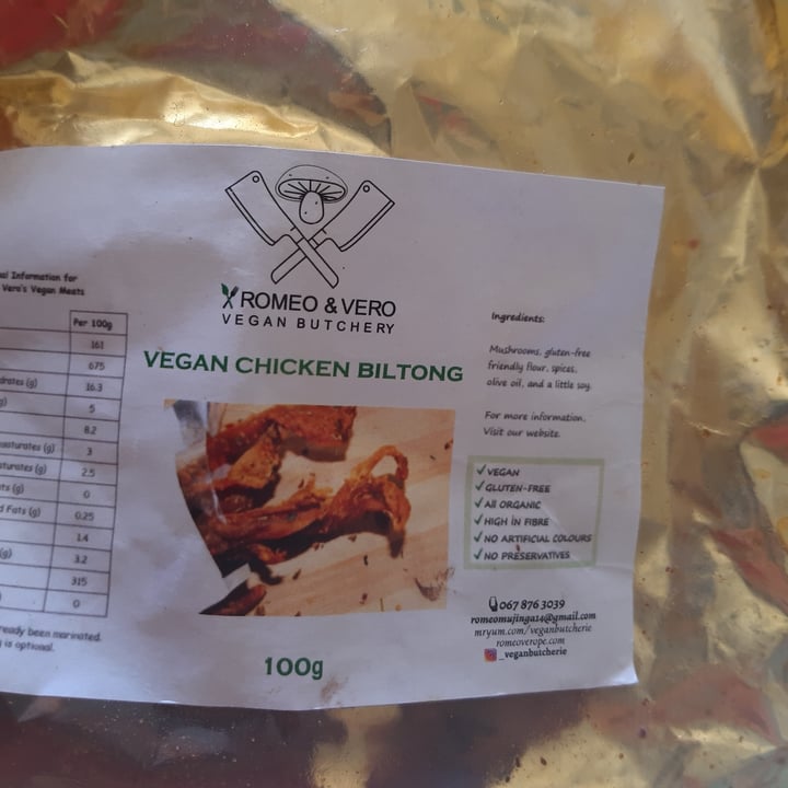 photo of Romeo & Vero Vegan Butcherie Biltong shared by @yashmeen on  30 Nov 2021 - review
