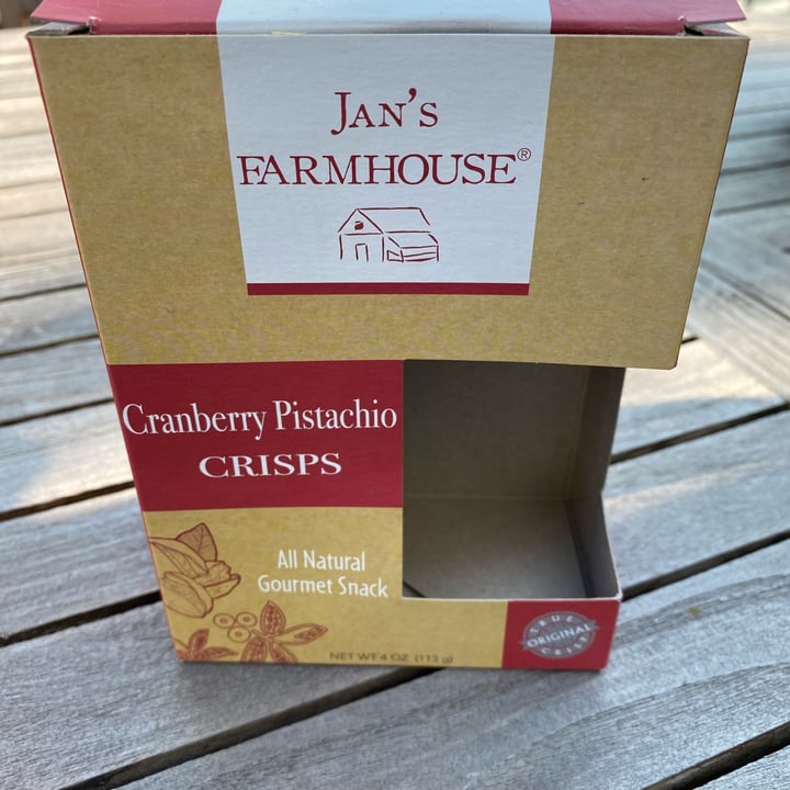 photo of Jan’s Farmhouse Cranberry pistachio Crisps shared by @lauriehay on  21 Jul 2022 - review