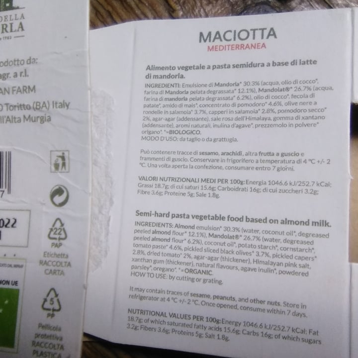 review photo of La fattoria della mandorla Maciotta Mediterranea shared by @spusu on 12 Apr 2022 - review