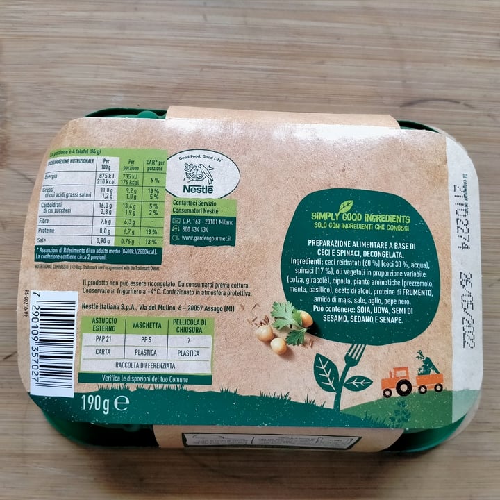 review photo of Garden Gourmet Falafel con ceci e spinaci shared by @vittox21 on 03 May 2022 - review