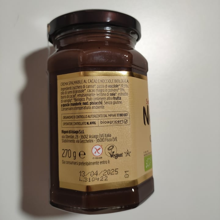 photo of Rigoni di Asiago Nocciolata Dairy Free Hazelnut Spread with Cocoa shared by @saretta26 on  06 Aug 2022 - review