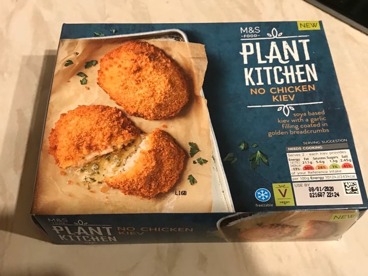 photo of Plant Kitchen (M&S) No chicken kiev shared by @xgemmax on  08 Jan 2020 - review