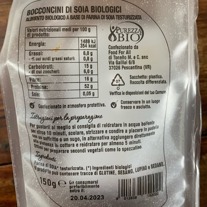 photo of Purezza bio Bocconcini di soia shared by @gaia32 on  11 Jun 2022 - review
