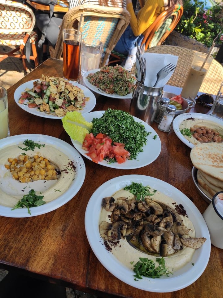 photo of Fattoush Hummus, Fattoush, Tabbouleh shared by @beccyliz on  31 Mar 2020 - review