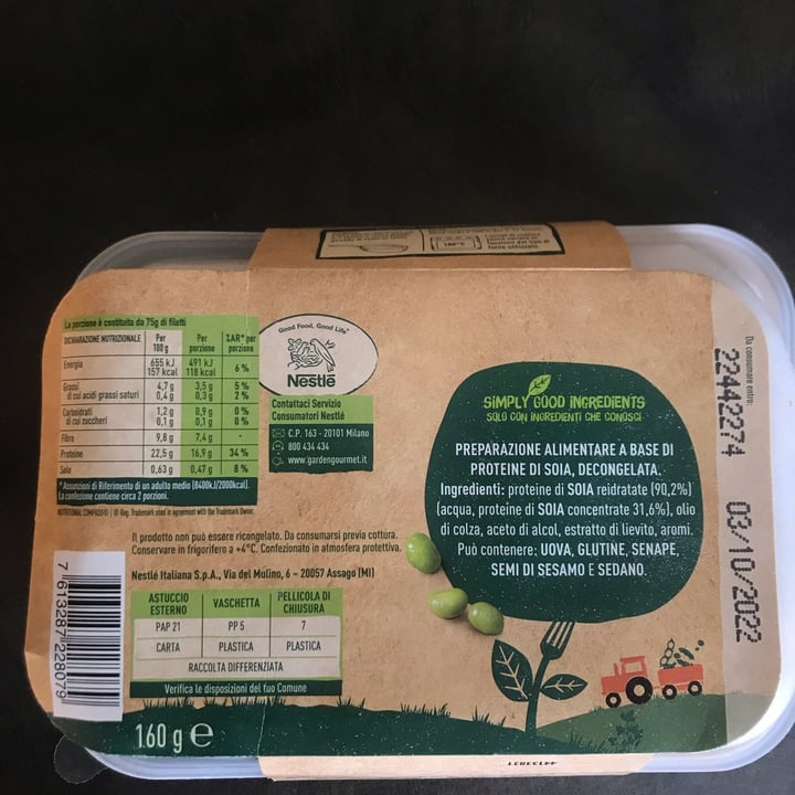 photo of Garden Gourmet Filetti vegetali nature shared by @elisagotta on  08 Oct 2022 - review