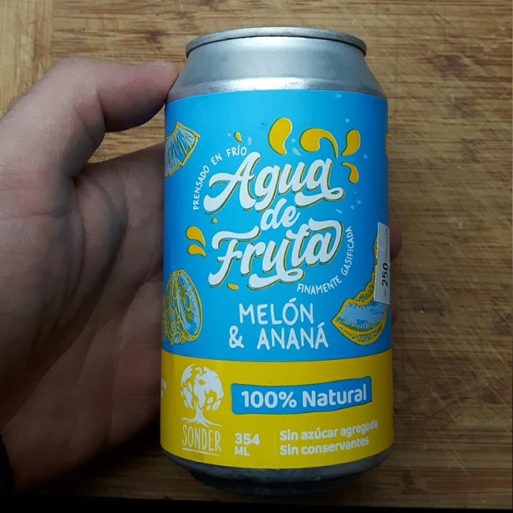 photo of Sonder Agua De Fruta Melón & Ananá shared by @aquilesjugador on  04 Jun 2022 - review