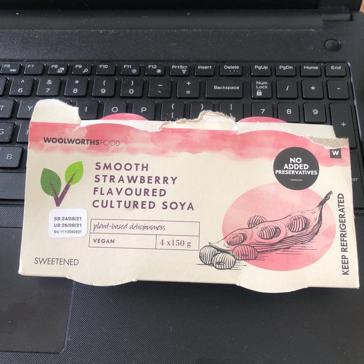 photo of Woolworths Food Strawberry soya yoghurt shared by @alison on  17 Aug 2021 - review
