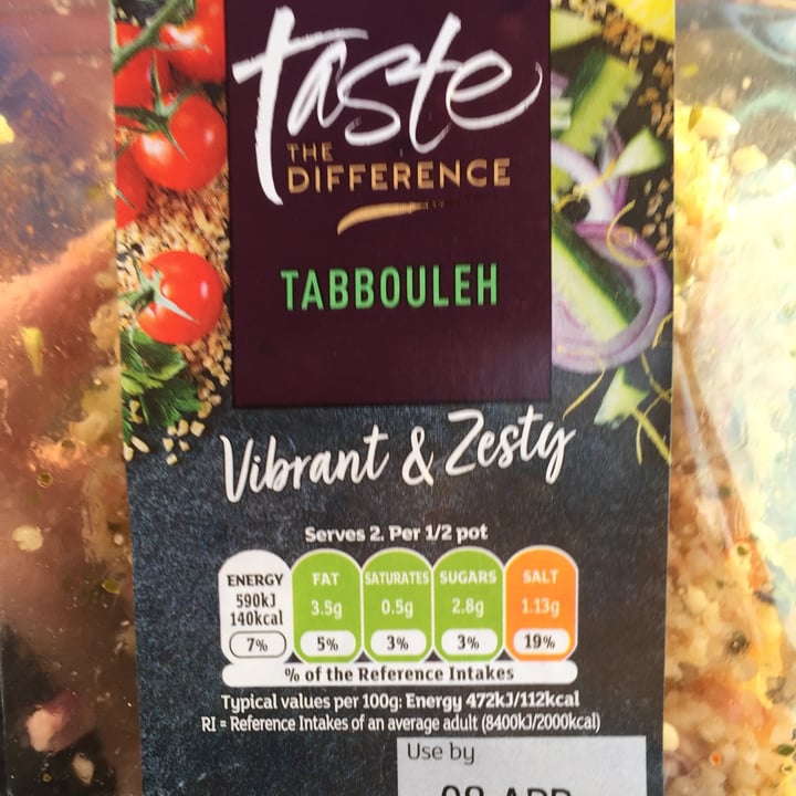 photo of Taste the difference Tabbouleh shared by @naomivegan on  02 Apr 2022 - review