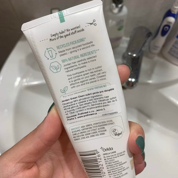 photo of Jordan Green clean toothpaste shared by @erikah on  01 Nov 2020 - review