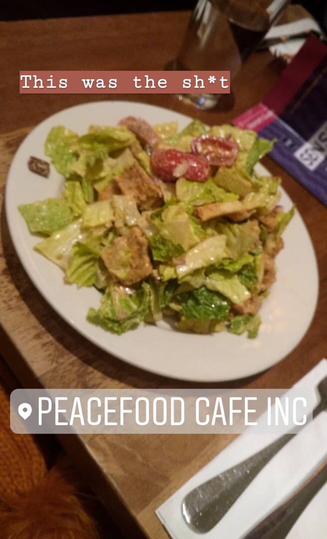photo of Peacefood Spicy unchicken Caesar salad shared by @yasminbee on  25 Aug 2019 - review