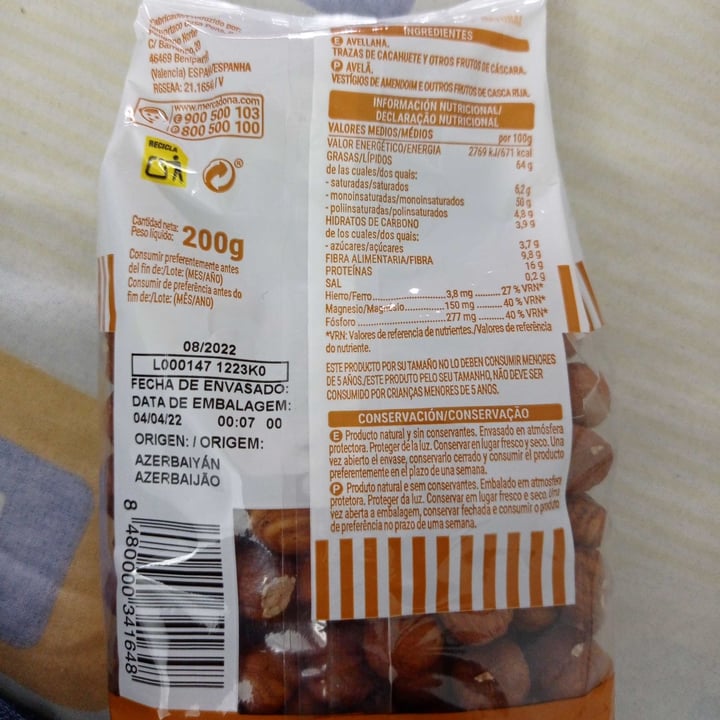 photo of Hacendado Avellana Natural shared by @moniqueta on  30 Apr 2022 - review