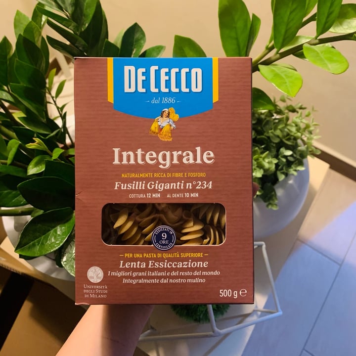 photo of De cecco Integrale Fusilli Giganti n. 234 shared by @bibiguigui on  16 Mar 2022 - review