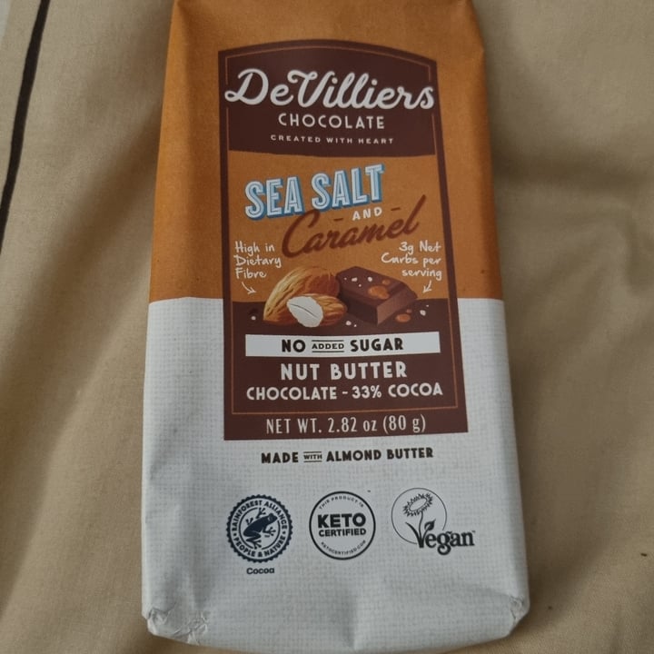 photo of De Villiers Chocolate Sea Salt and Caramel no added sugar shared by @janine4change on  19 Jun 2022 - review