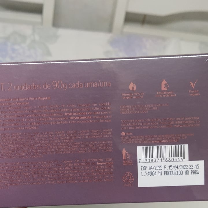 review photo of Natura Sabonete em barra Luna Intenso shared by @meg4ever on 29 May 2022 - review