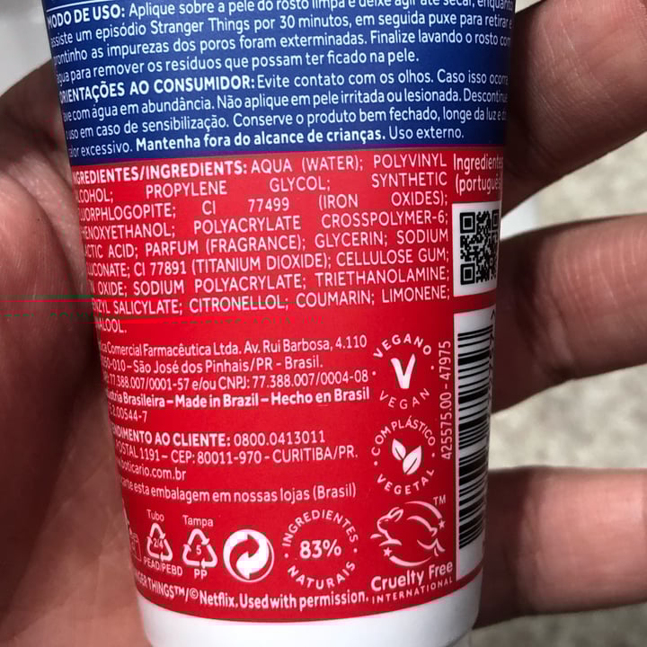 review photo of O Boticário mascara peel of stranger things shared by @manucgprado on 15 Nov 2022 - review