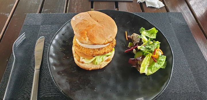 photo of Asher's Corner Cafe @ Ashers Farm Sanctuary Crumbed Style Burger shared by @naicker69 on  08 Dec 2019 - review