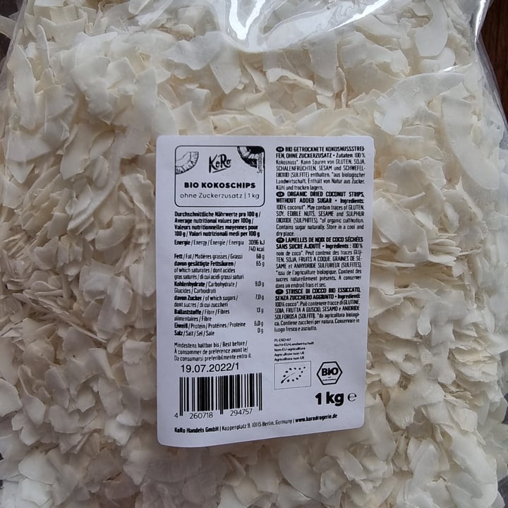 photo of Koro Bio Kokos-chips shared by @annapannafood on  12 Mar 2022 - review