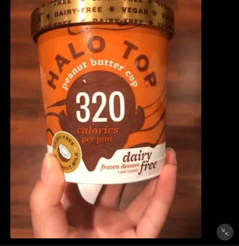 Halo Top Peanut Butter Cup Ice Cream 473Ml - Tesco Groceries