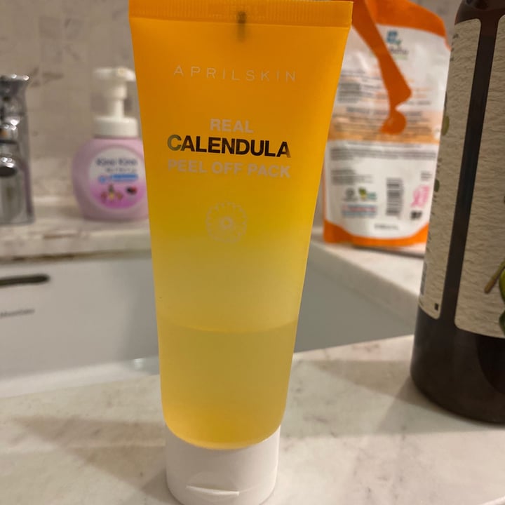 review photo of aprilskin peel off calendula mask shared by @letitialiow on 27 Aug 2020 - review