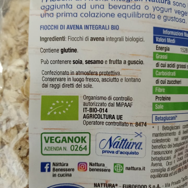 photo of Nattura Fiocchi di avena Integrale  shared by @raffa70s70 on  05 May 2021 - review